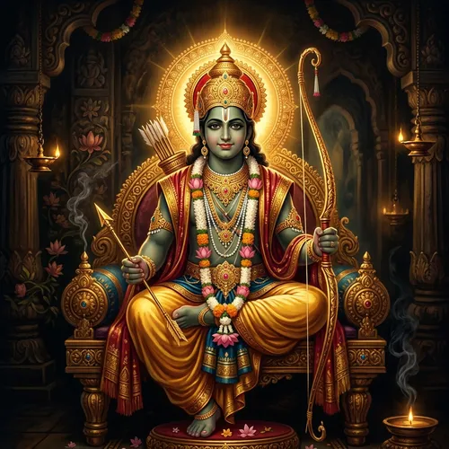 Lord Rama Portrait - Shriramji Cuisine namesake